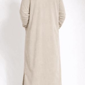 Alternative view of Djellaba en velours côtelé blanc premium