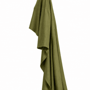 Alternative view of Set n7 robe longue pudique et haut asymétrique olive confection française