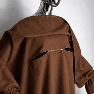 Alternative view of Abaya N3 marron Abaya Saoudienne Allaitement avec Cape