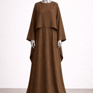 Set n7 Ensemble pudique en coton marron douceur et sophistication