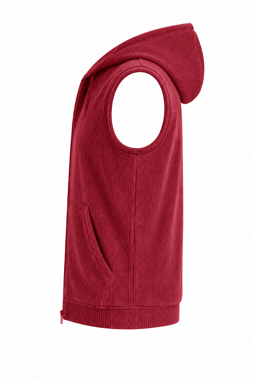 Gilet sans manches NEMA en velours côtelé bordeaux haut de gamme ISM 2 Gilet sans manches NEMA en velours côtelé bordeaux haut de gamme ISM – Image 2