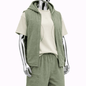 Alternative view of Saroual en velours côtelé vert sauge: Confort et allure affirmée