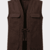 Gilet MAZIDJ marron | ISM COUTURE