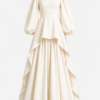 Ensemble Livia beige ivoire | ISM COUTURE