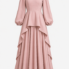 Ensemble LIVIA rose poudré sur mesure / Ensemble Couture Deux Pièces Made in France