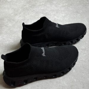 À propos 4 Baskets FADL Sneakers Slip-On Noir Homme/Femme Maille Respirante & Confort