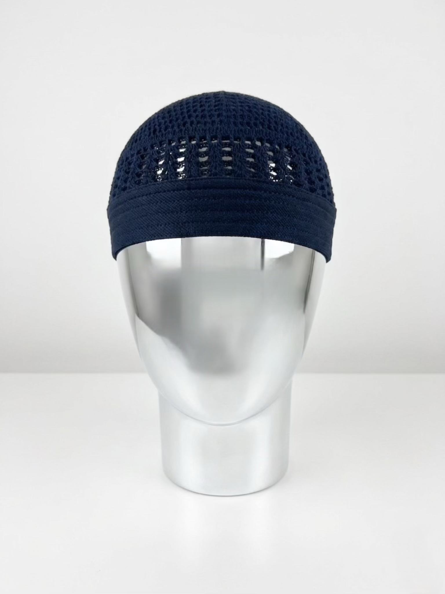 Chachia KURI Bleu Nuit Homme | Kufi Maille Respirante | Bonnet Traditionnel 1 Chachia KURI Bleu Nuit Homme | Kufi Maille Respirante | Bonnet Traditionnel